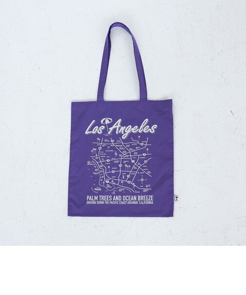 【I LOVE LA（アイラブエルエー）】マップデザインプリントトートバッグ