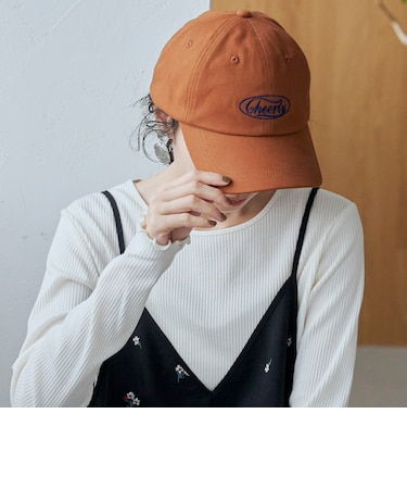 オーバルロゴ配色刺繍 6パネルキャップ