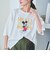 【MICKEY（ミッキー）/別注】ミッキー＆ミニー 袖フリル半袖Tシャツ