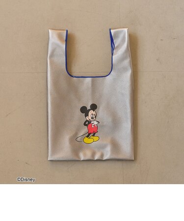 【MICKEY（ミッキー）/別注】配色パイピング レザーライクショッパーバッグ