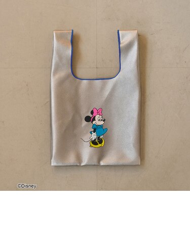 【MICKEY（ミッキー）/別注】配色パイピング レザーライクショッパーバッグ