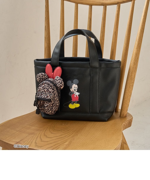 【MICKEY（ミッキー）/別注】レザーライクミニトートバッグ
