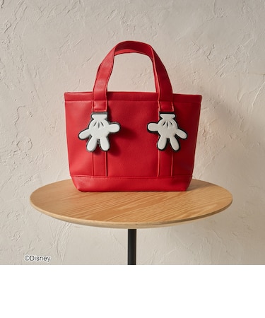 【MICKEY（ミッキー）/別注】レザーライクミニトートバッグ