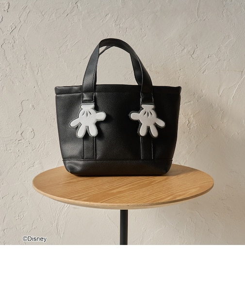 【MICKEY（ミッキー）/別注】レザーライクミニトートバッグ