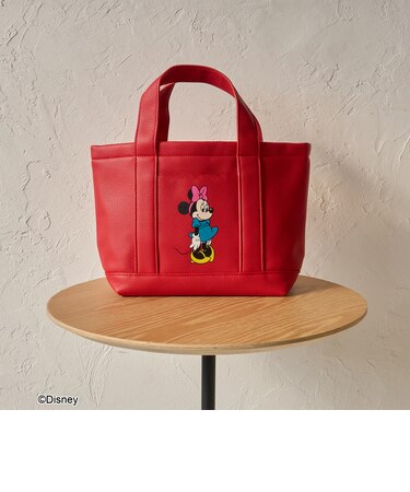 【MICKEY（ミッキー）/別注】レザーライクミニトートバッグ