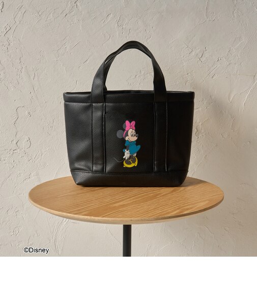【MICKEY（ミッキー）/別注】レザーライクミニトートバッグ