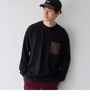 【Tough&Soft】布帛ポケット付き長袖Tシャツ