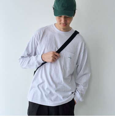 【Tough&Soft】天竺coenロゴ刺繍入り無地長袖Tシャツ