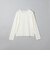 プリーツレース クルーネック 長袖トップス