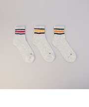 HealthKnit（ヘルスニット）スラブ3ラインソックス【3足セット】