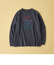 ogawa natsumi(オガワ ナツミ)デザインプリントロングスリーブTシャツ