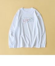 ogawa natsumi（オガワ ナツミ）デザインプリントロングスリーブTシャツ