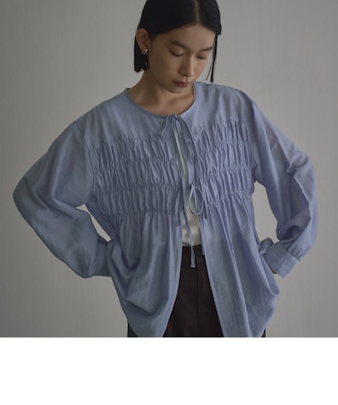 【秋カラー新登場◎/セットアイテム】シアーシャーリングシャツカーデセット
