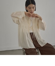 【秋カラー新登場◎/セットアイテム】シアーシャーリングシャツカーデセット
