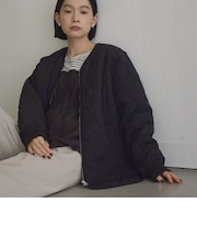 【定番】ノーカラー撥水キルティングブルゾン（WEB限定カラーあり/インフルエンサー紹介アイテム）