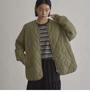 【定番】ノーカラー撥水キルティングブルゾン（WEB限定カラーあり/インフルエンサー紹介アイテム）