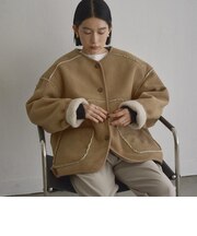 【WEB限定】リバーシブル ノーカラーコーデュロイブルゾン