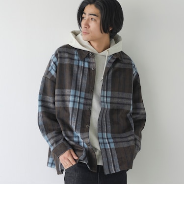【WEB限定】POLO BCS（ポロ・ビーシーエス）シャギーチェックシャツ（MD.BROWN）