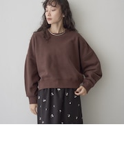 【Feel Soft / フィールソフト】ショート丈 両面微起毛 裏毛クルーネックスウェット