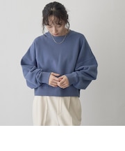 【Feel Soft / フィールソフト】ショート丈 両面微起毛 裏毛クルーネックスウェット