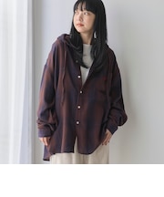 【WEB限定】BEVERLY HILLS POLO CLUB(ビバリーヒルズポロクラブ)ガーゼチェックシャツパーカー