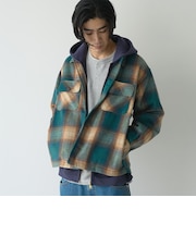 【WEB限定】POLO BCS（ポロ・ビーシーエス）起毛シャギーチェックCPOシャツ（KELLY）