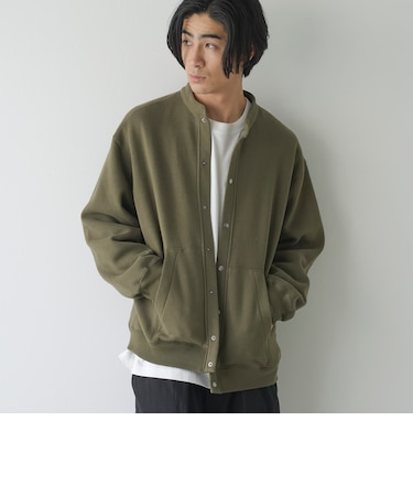 裏起毛カットソースナップジャケット
