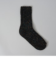 【H FOOT WEAR（エイチ フットウェア）】CHAUVE メランジリブクルーソックス