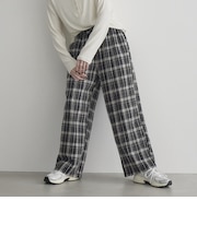 クラッシュチェックイージーワイドパンツ