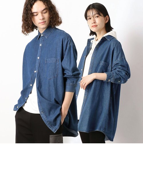 ビッグ デニムシャツ｜パープルアンドイエローの通販｜&mall（アンド