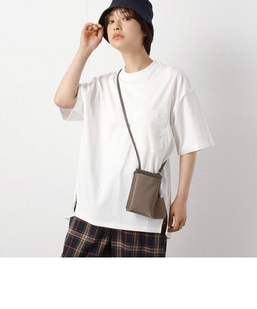 バックロゴプリント布帛切替ワイドＴシャツ