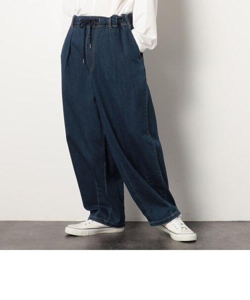 デニムワイドテーパードパンツ