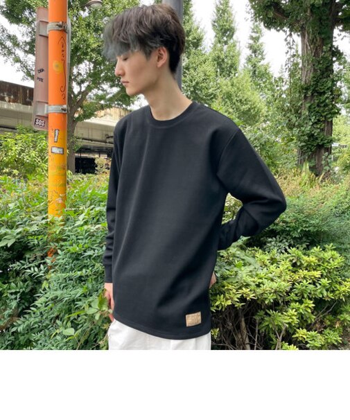 裏起毛ワッフル 長袖Ｔシャツ