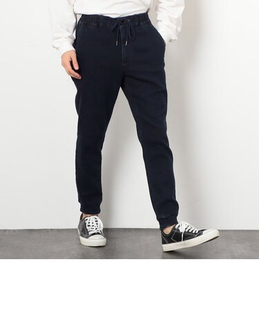 裏起毛ストレッチデニム ジョガーパンツ