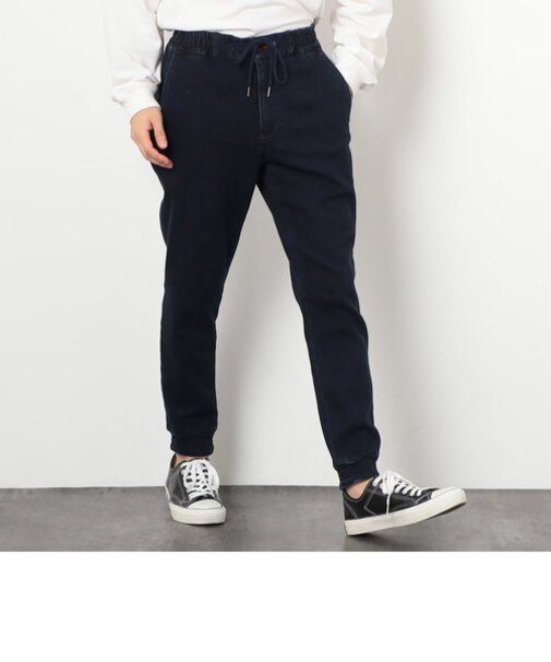 裏起毛ストレッチデニム ジョガーパンツ