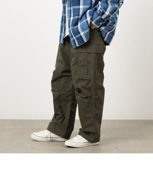 ナイロンタッサー ワイドカーゴパンツ