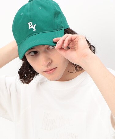 ロゴ刺繍 ローキャップ