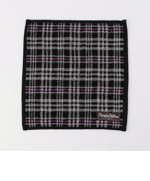 チェック柄＆ストライプ柄 パイルタオルハンカチ