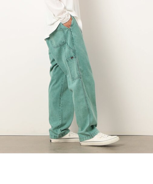 カラーデニム ケミカルウォッシュ ペインターパンツ