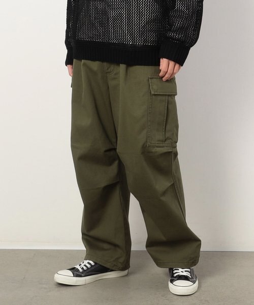 j*y様 ピ*ン様 Stone  パープルカーゴパンツ　36インチ ツイルワイド カーゴパンツ｜パープルアンドイエローの通販