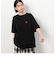 ハートロゴプリント ロング丈半袖Ｔシャツ