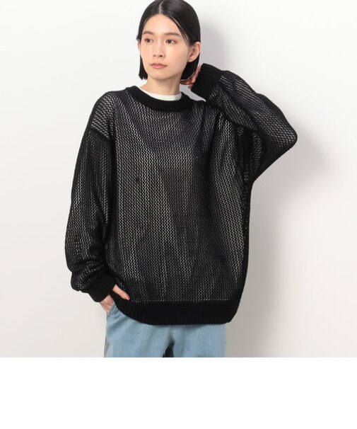 メッシュニットプルオーバー