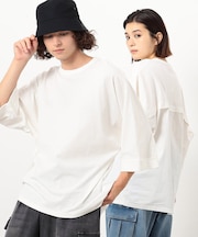 布帛切替６分袖ドルマンスリーブＴシャツ