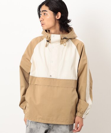 コットンツイル配色アノラックパーカ