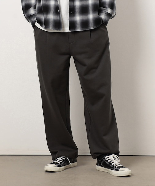 裏毛タックパンツ