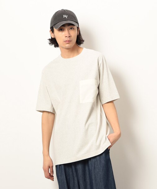 布帛切り替えバックプリントＴシャツ