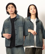 ストライプ デニムジャケット｜パープルアンドイエローの通販｜&mall 