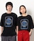 フロスト加工ツアー風プリント半袖Ｔシャツ