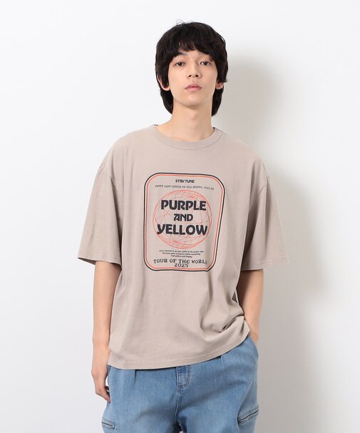 フロスト加工ツアー風プリント半袖Ｔシャツ