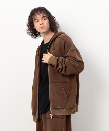フロスト加工裏毛 パーカ
